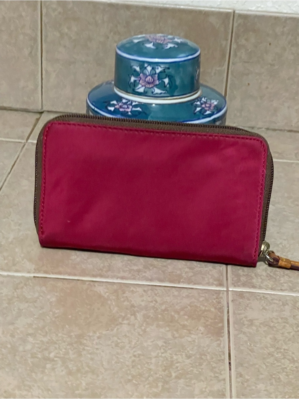 Dooney & Bourke Raspberry Zip-Around Wallet - Picture 3 of 4